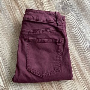 American Eagle Burgundy Skinny Jeans